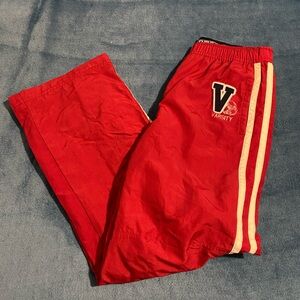 Red and white vintage track pants - kids size